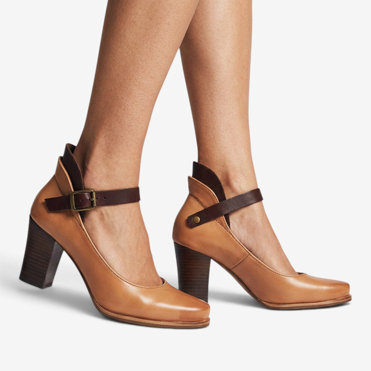Zapatos Mary Jane con Tacón Ancho para Mujer