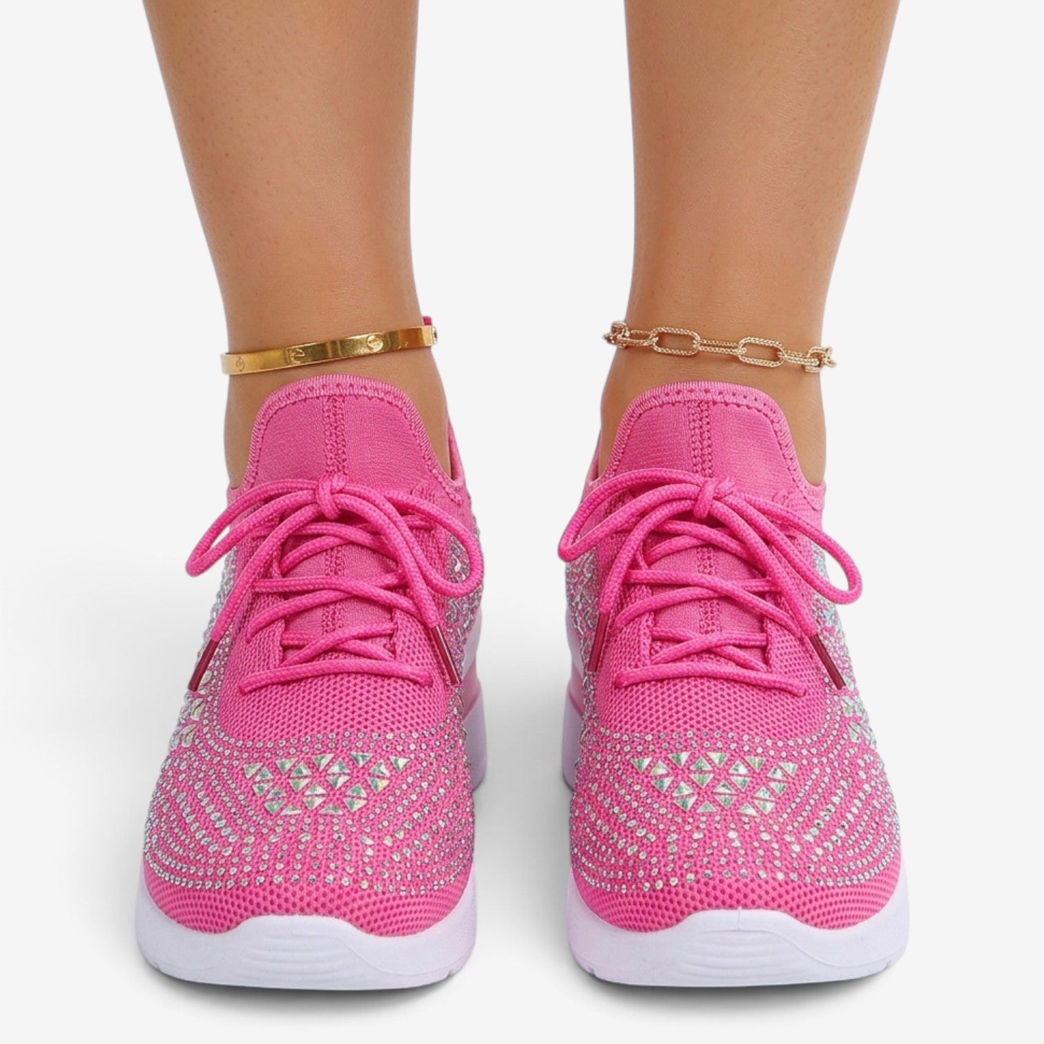 Zapatillas de Cuña con Brillos para Mujer