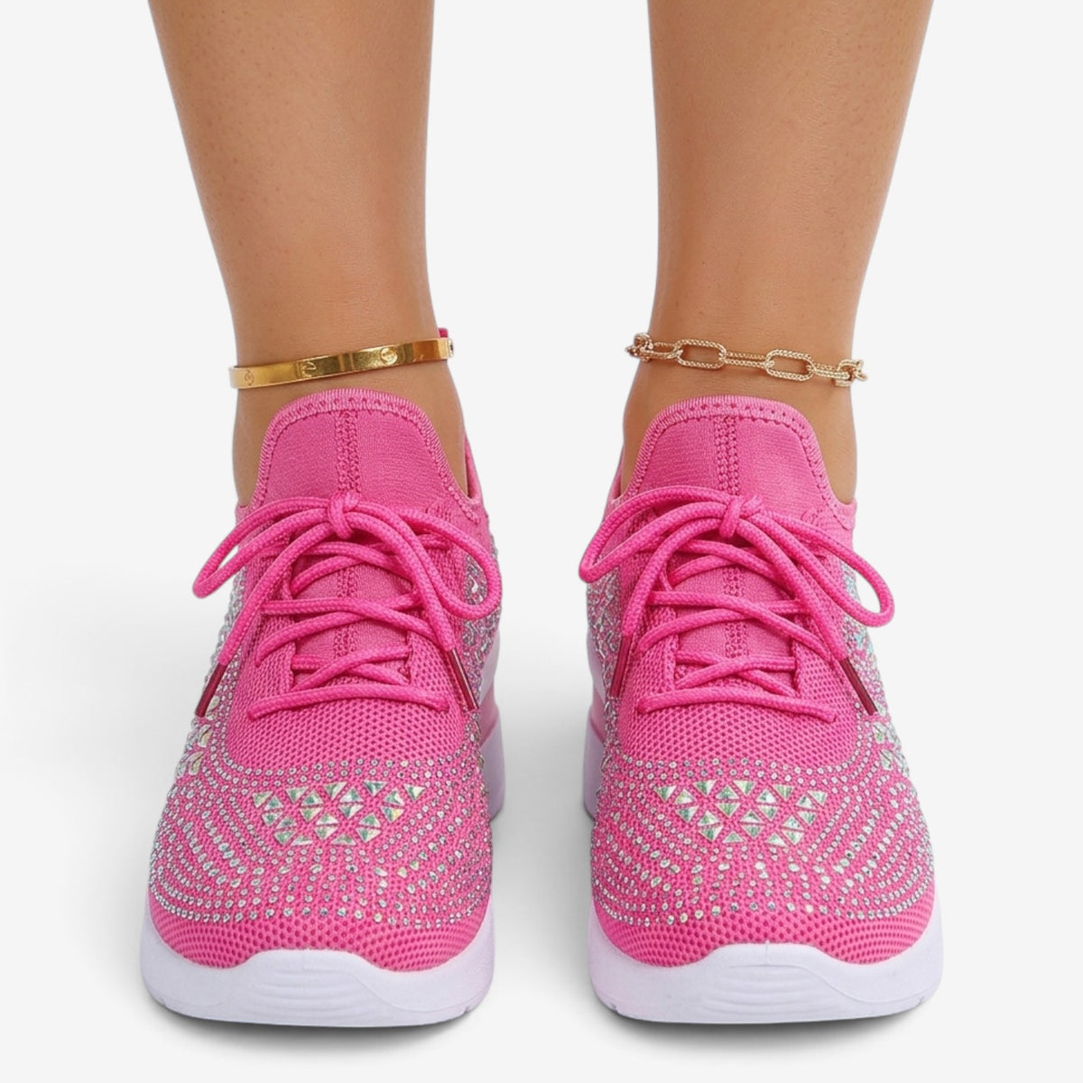 Zapatillas de Cuña con Brillos para Mujer