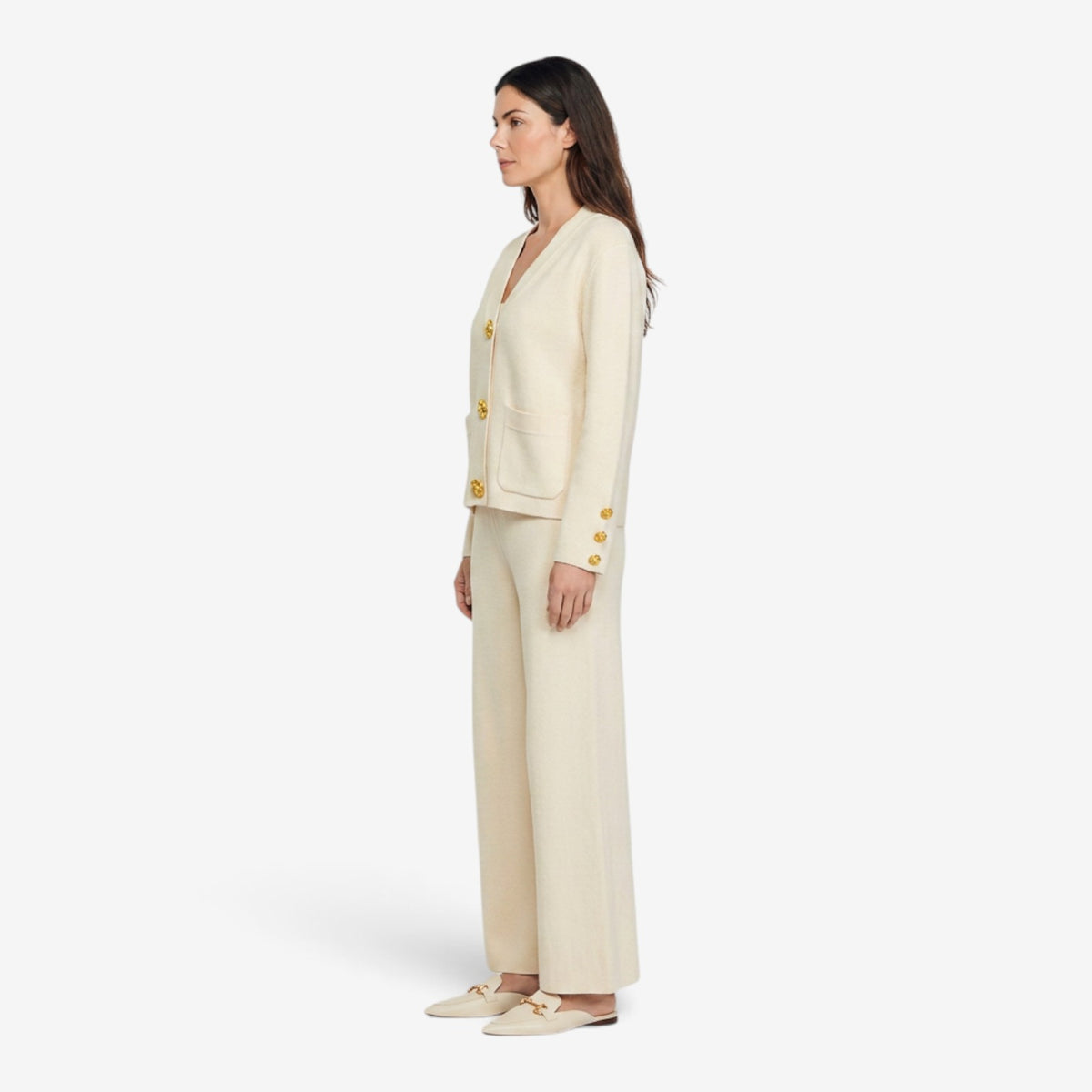Conjunto de Punto con Cárdigan para Mujer