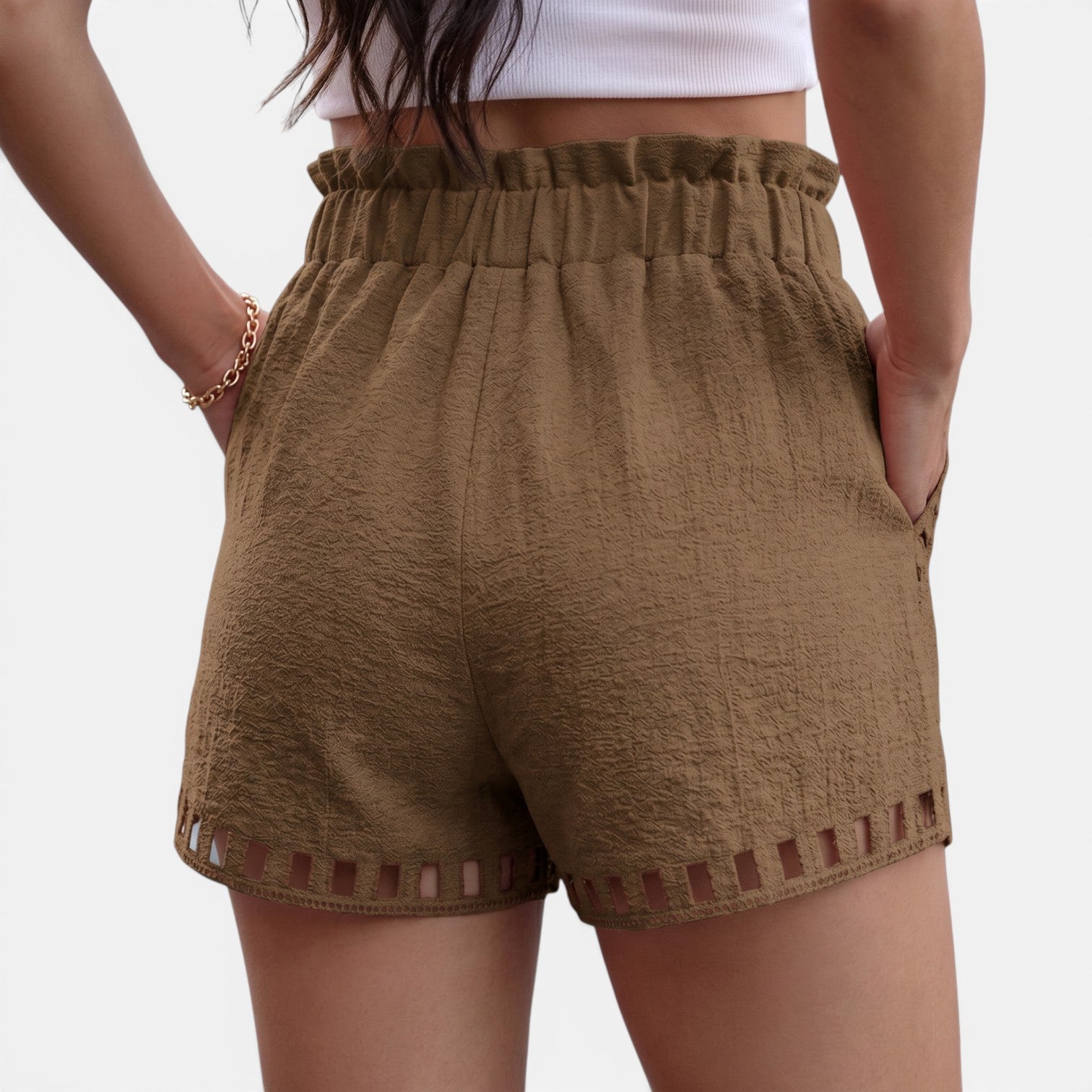 Shorts de Algodón y Lino para Mujer