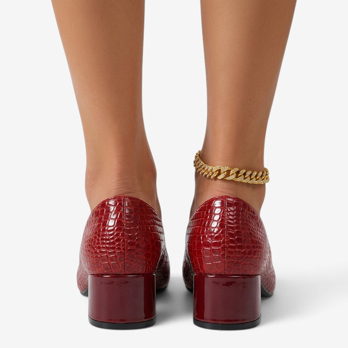 Zapatos de Tacón con Hebilla Geométrica para Mujer