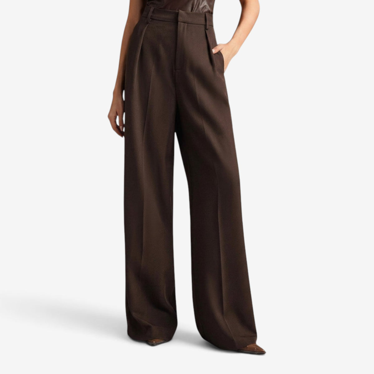 Pantalón Elegante de Cintura Alta para Mujer