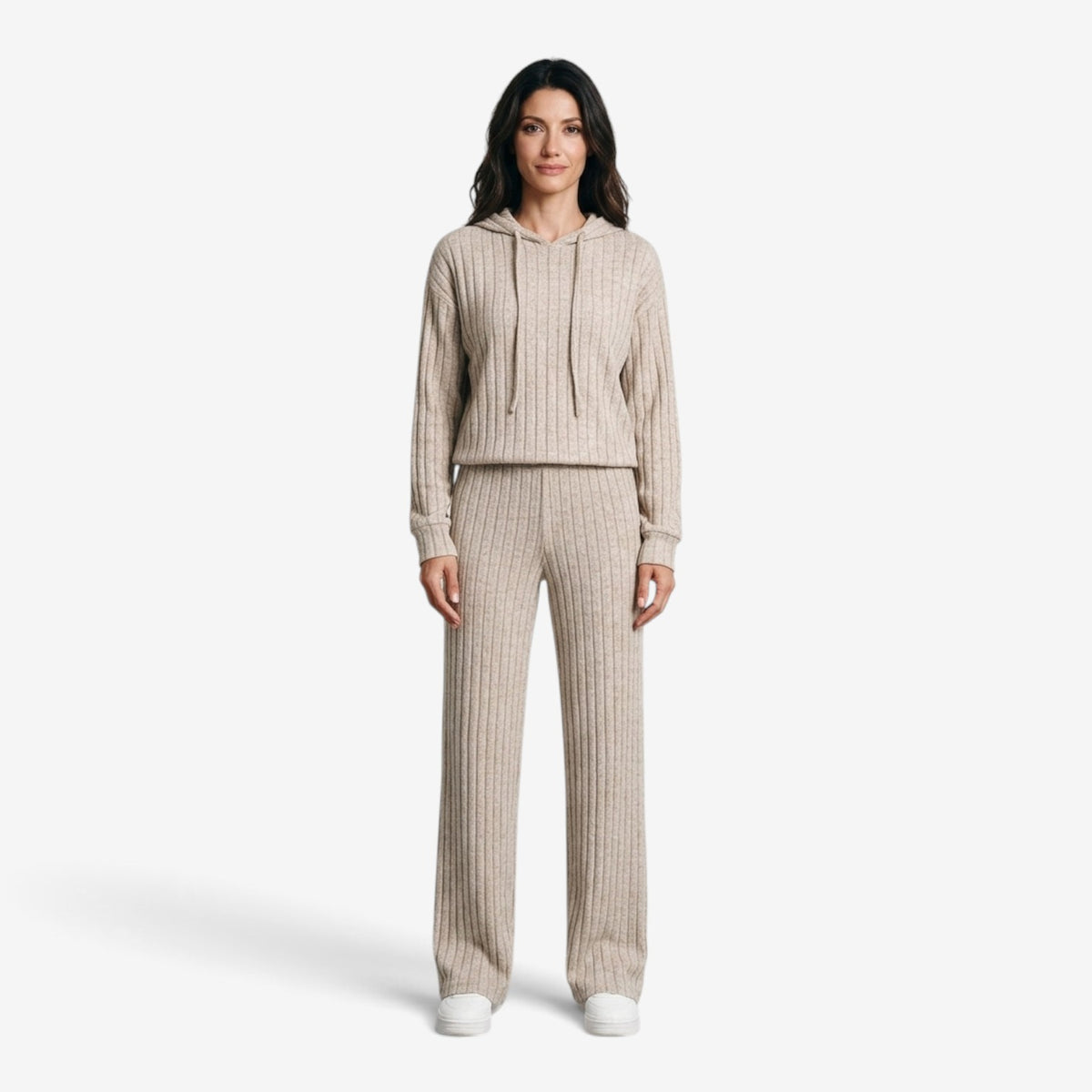 Conjunto de Punto Acanalado para Mujer