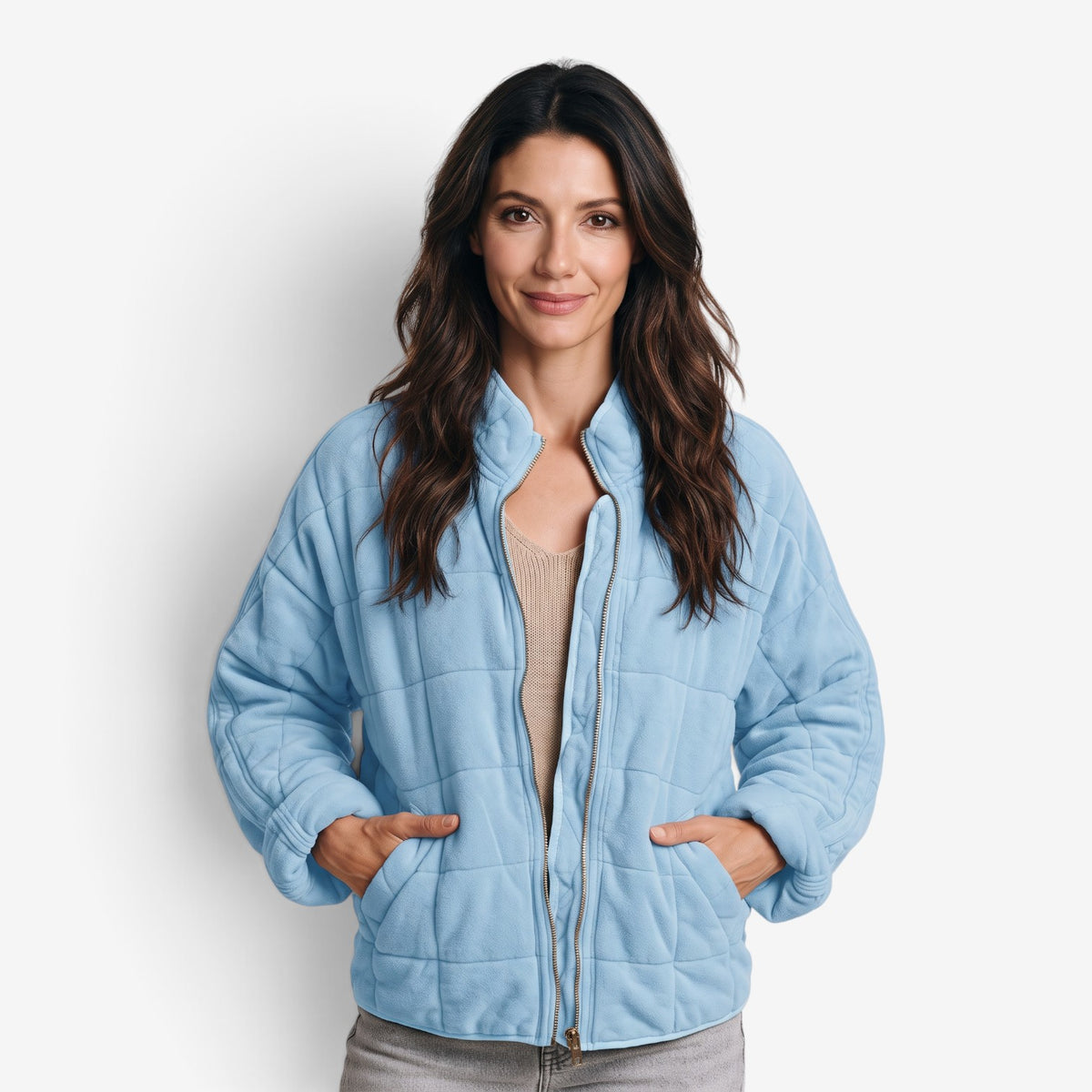 Chaqueta Acolchada con Cremallera para Mujer