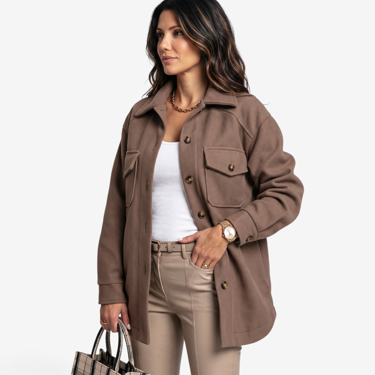 Chaqueta Casual con Botones para Mujer