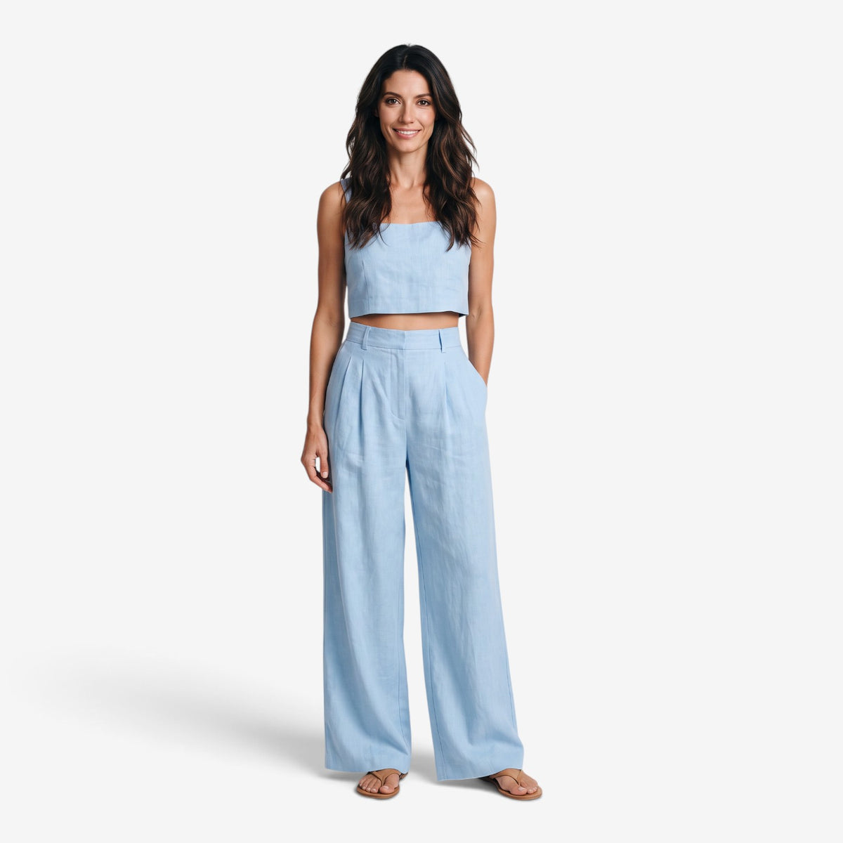 Conjunto de Top y Pantalón Palazzo para Mujer
