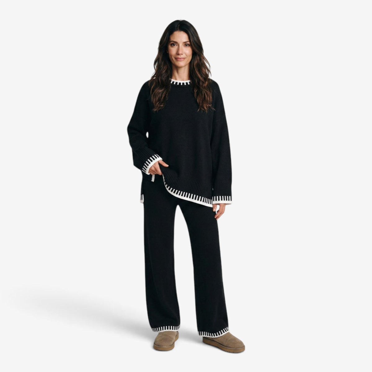 Conjunto de Punto de Dos Piezas para Mujer