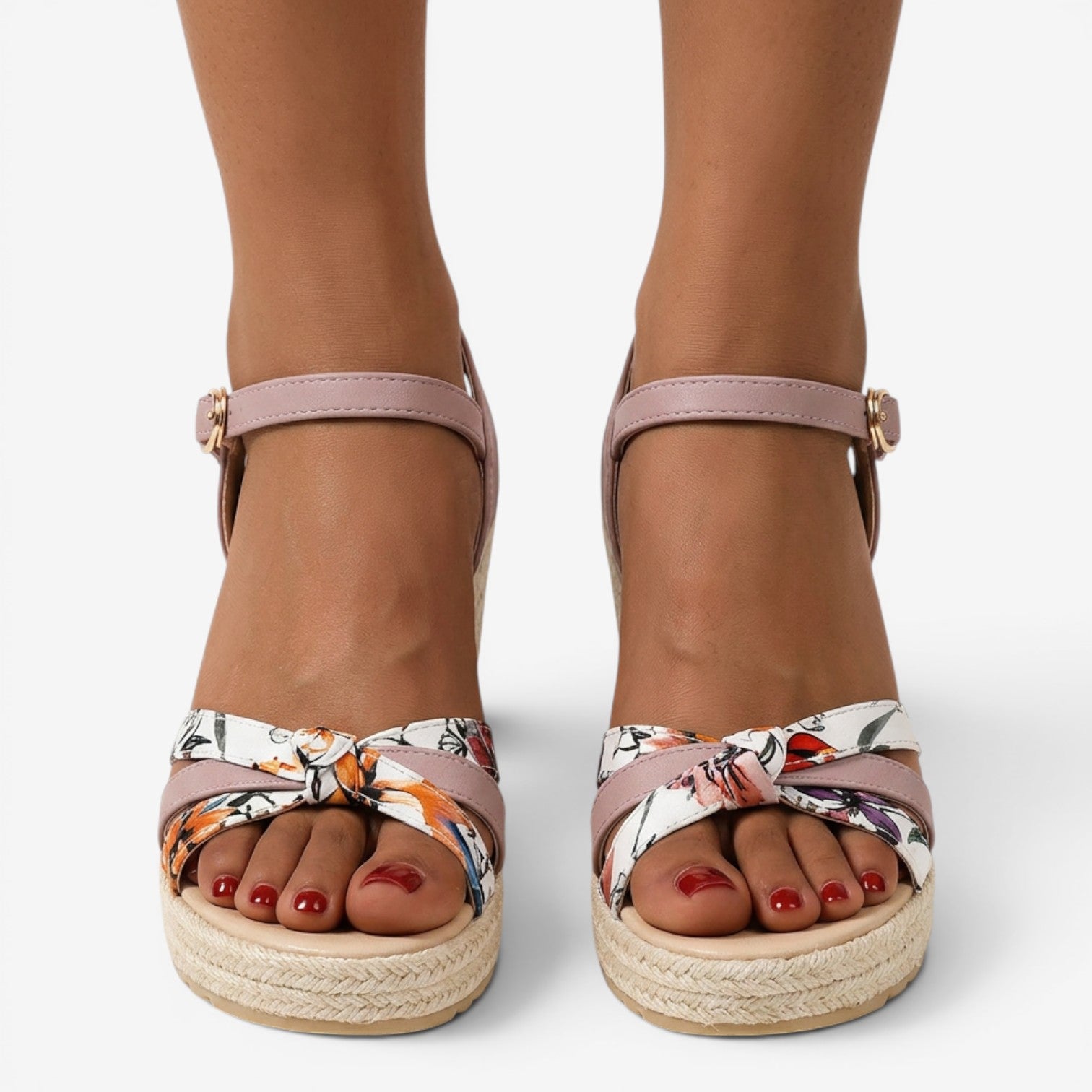 Sandalias de Cuña Peep Toe