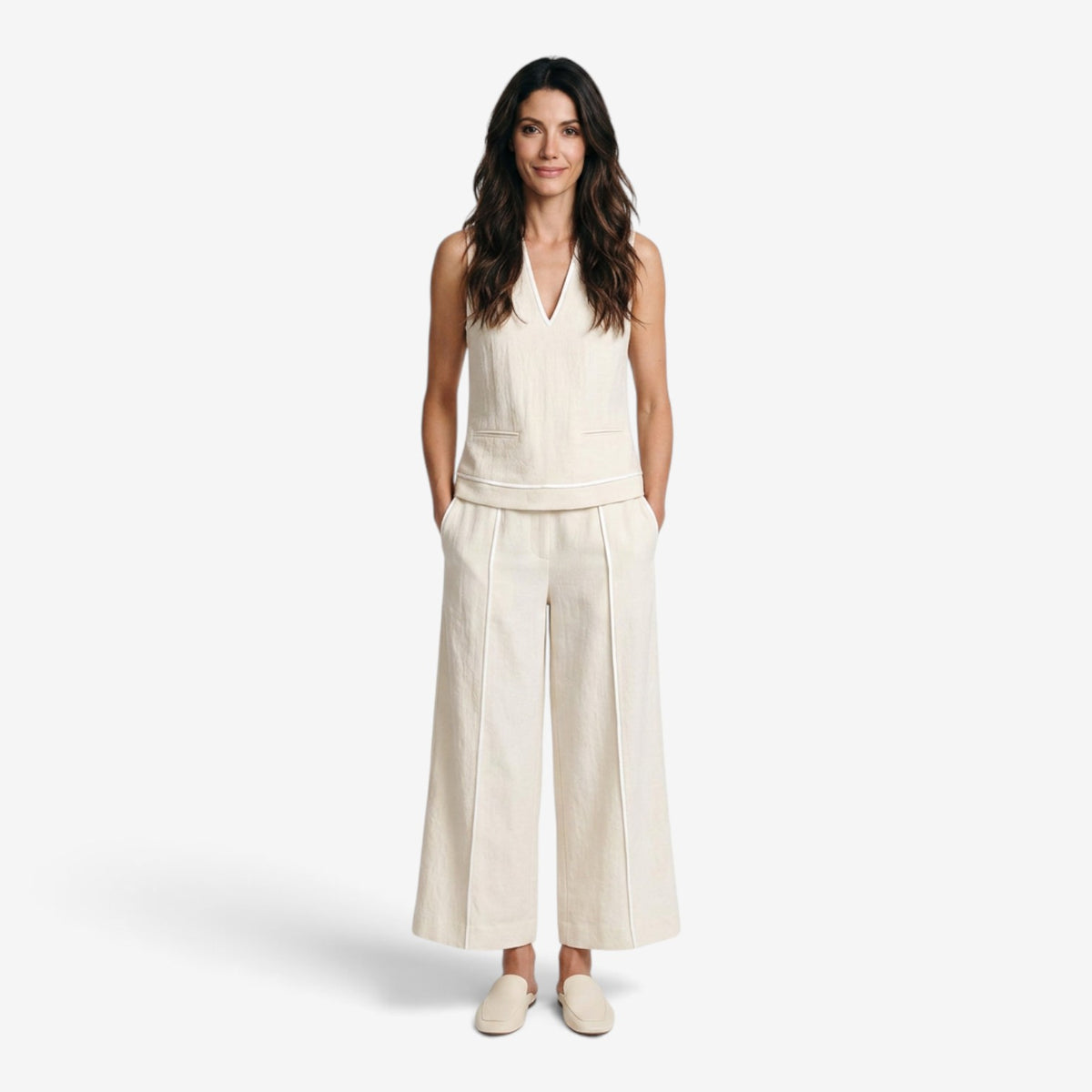 Conjunto Capri con Top sin Mangas para Mujer