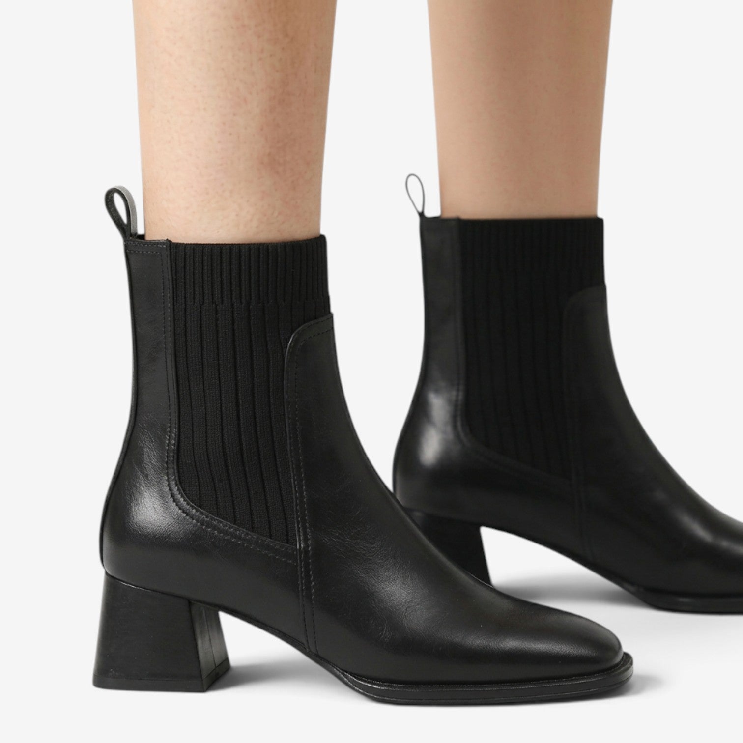 Botines Chelsea de Tacón Cuadrado para Mujer