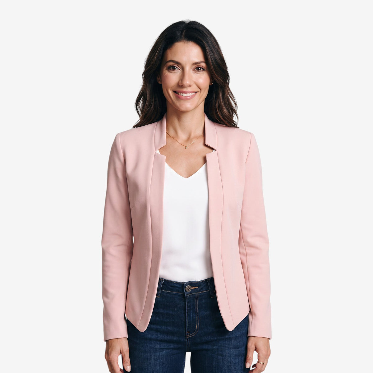 Blazer Entallada de Manga Larga para Mujer