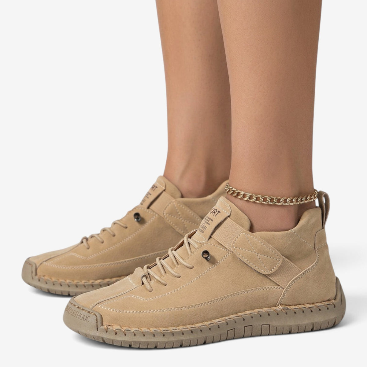 Zapatillas Abotinadas de Cuero para Mujer