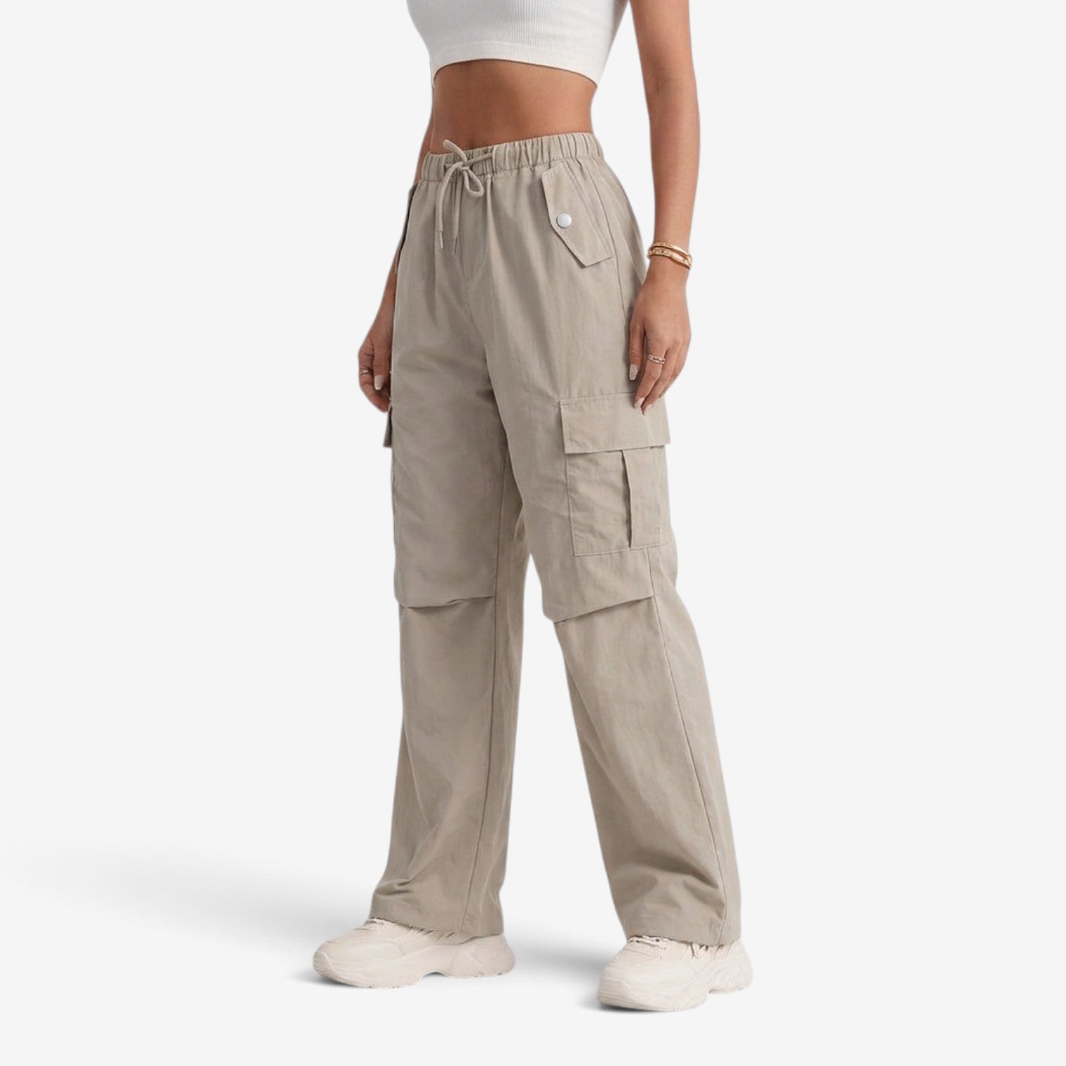 Pantalón Cargo de Pierna Recta para Mujer