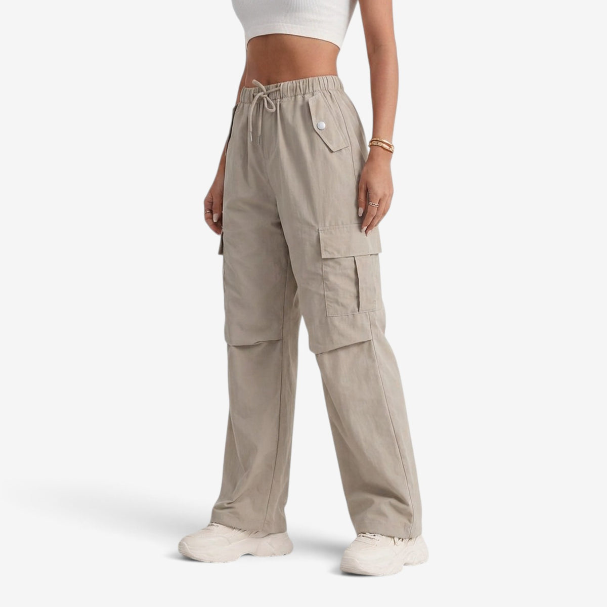 Pantalón Cargo de Pierna Recta para Mujer
