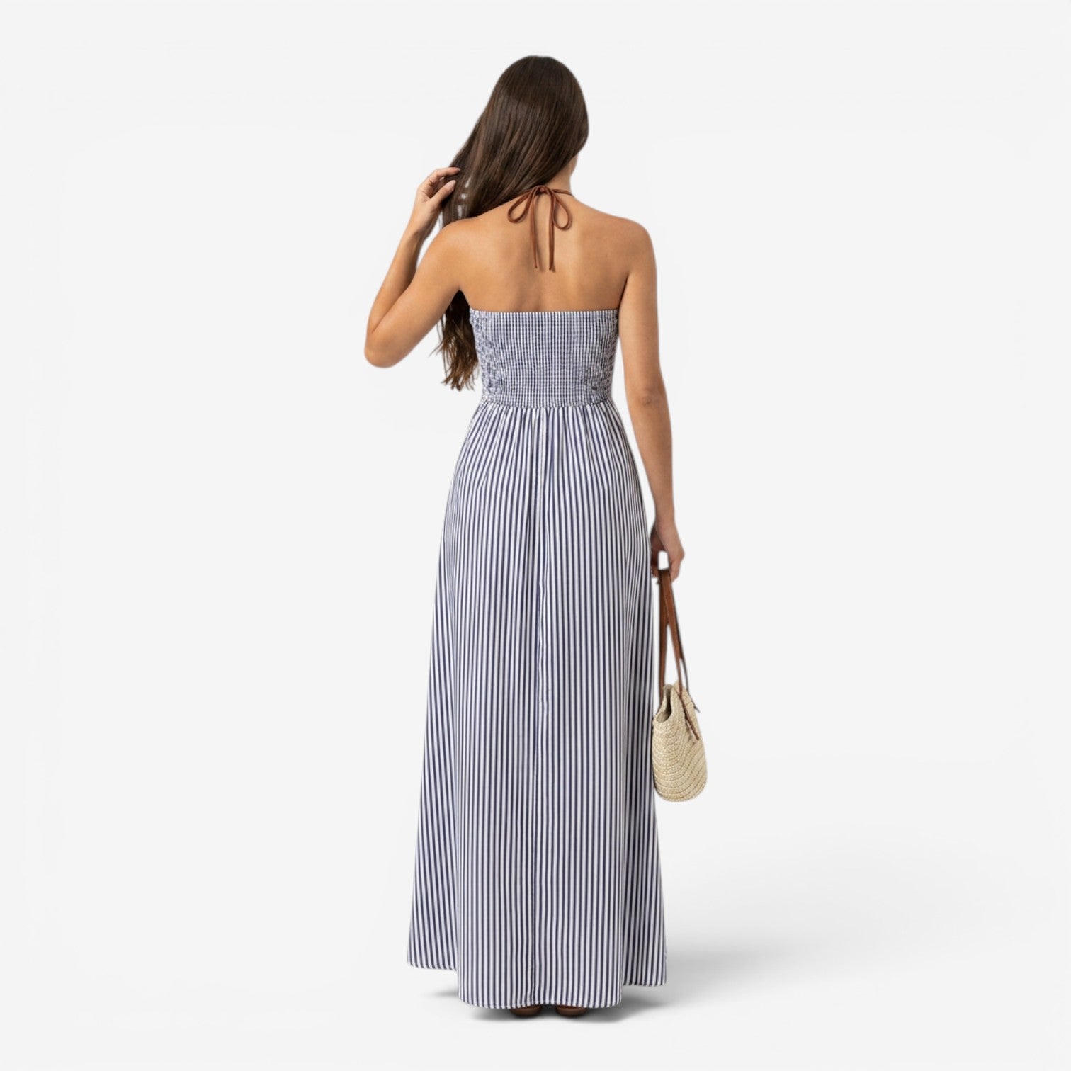 Vestido Asimétrico Halter Elegante