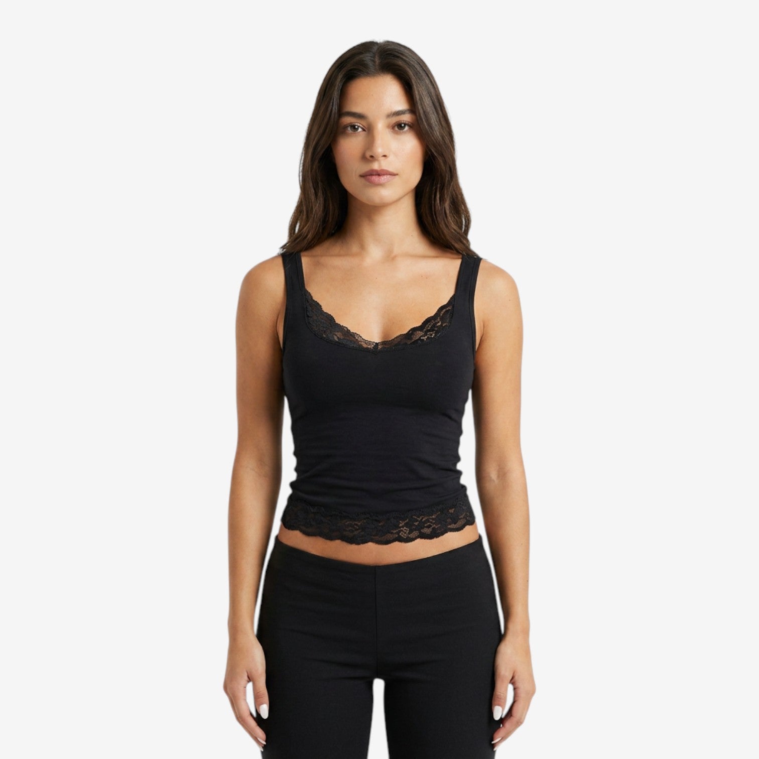Top con Encaje y Volantes para Mujer
