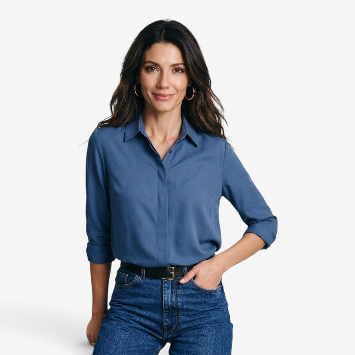 Camisa Clásica de Manga Larga para Mujer