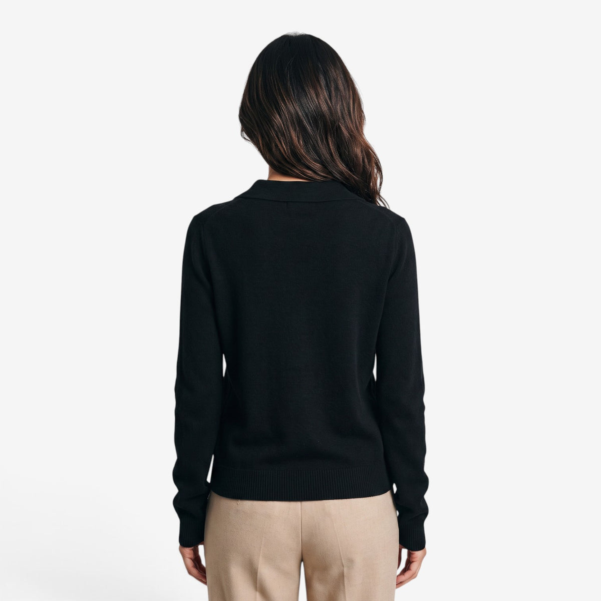 Cárdigan de Punto con Cuello Alto para Mujer