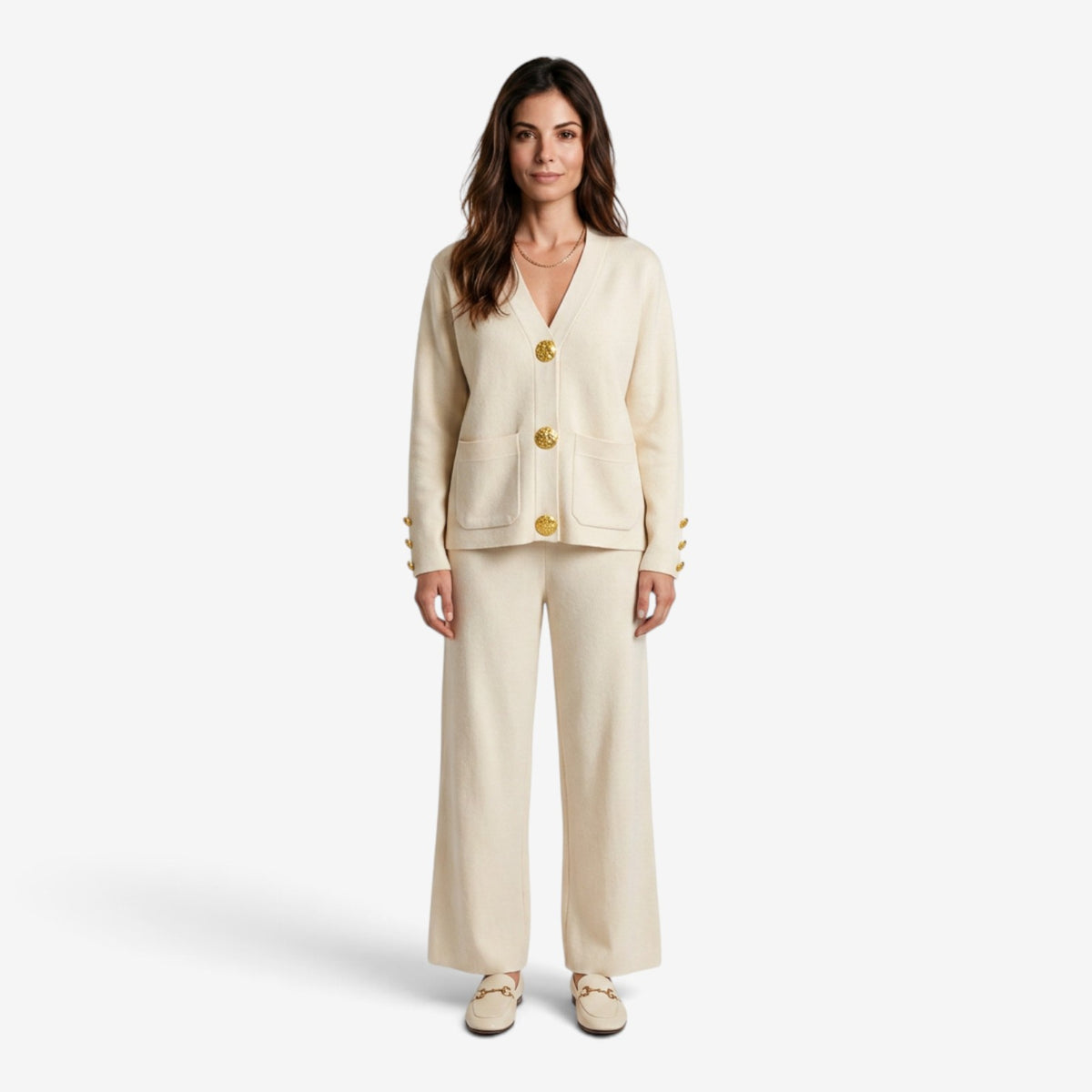 Conjunto de Punto con Cárdigan para Mujer