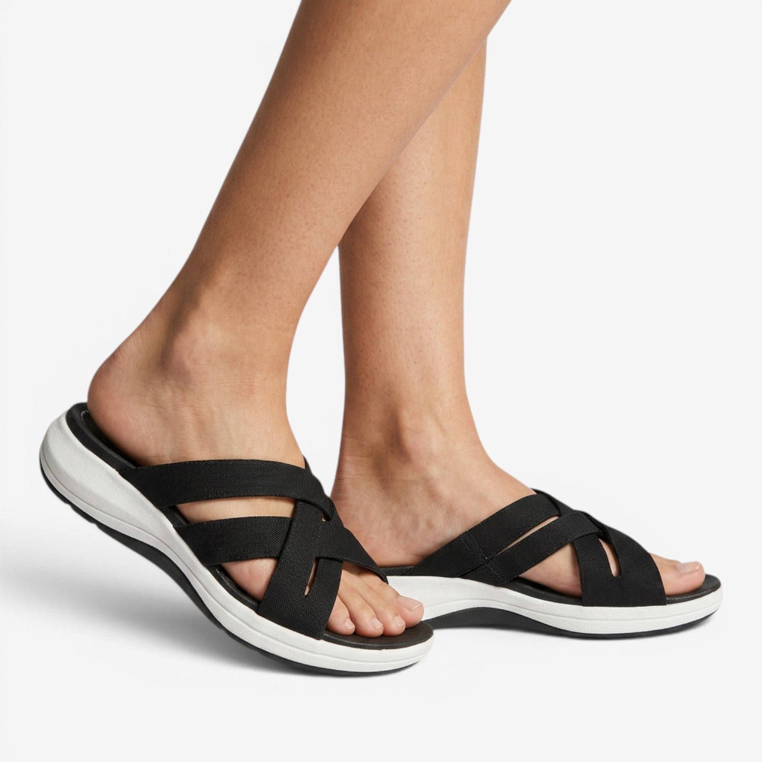 Sandalias de Cuña con Tiras Cruzadas para Mujer
