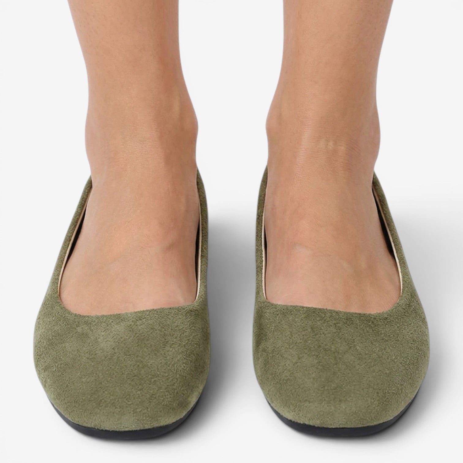 Mocasines de Ante con Punta Cuadrada para Mujer