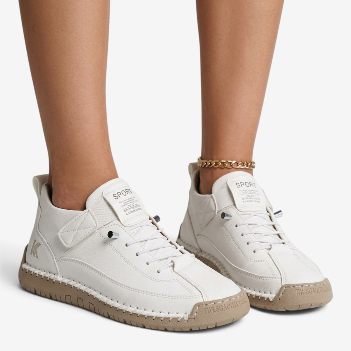 Zapatillas Abotinadas de Cuero para Mujer