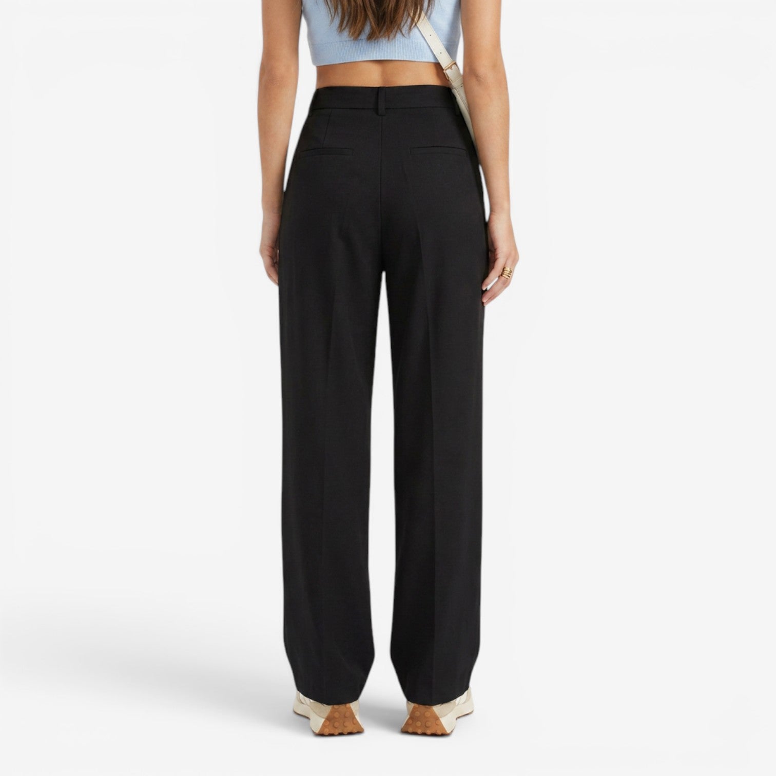 Pantalón Recto de Cintura Alta