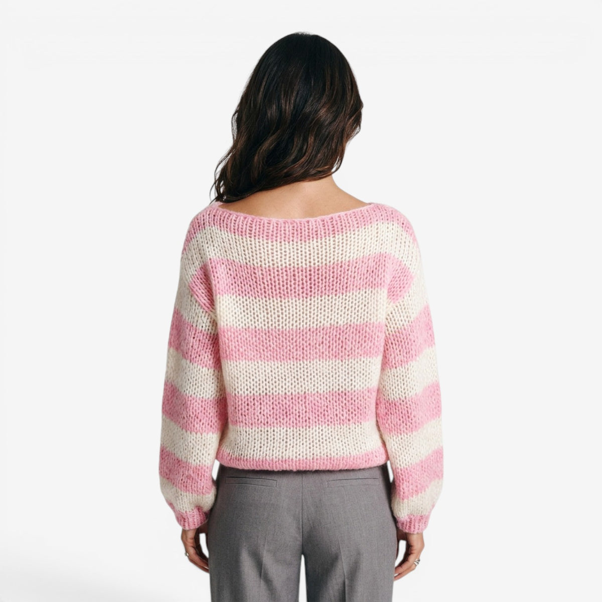 Jersey de Punto a Rayas para Mujer