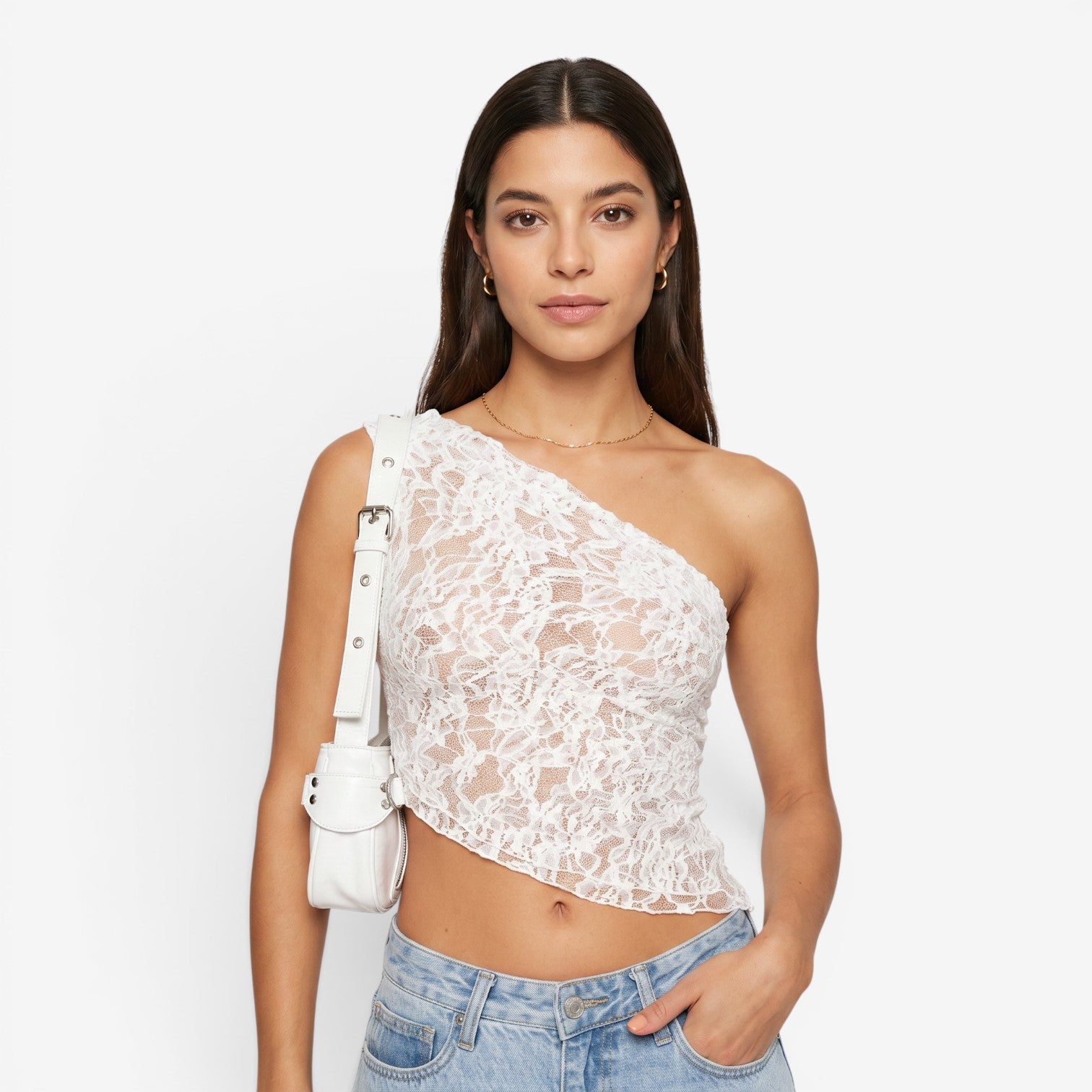Top Asimétrico sin Espalda para Mujer