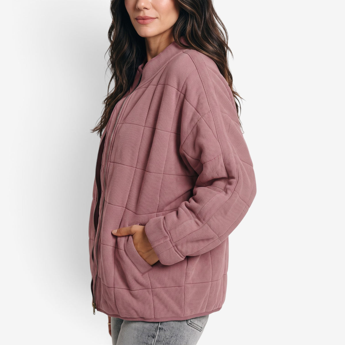 Chaqueta Acolchada con Cremallera para Mujer