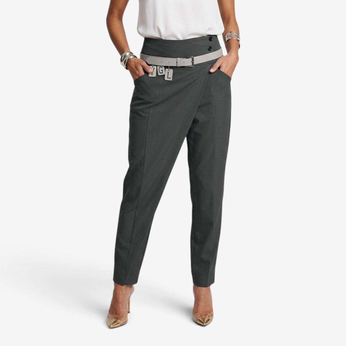 Pantalón de Corte Asimétrico para Mujer