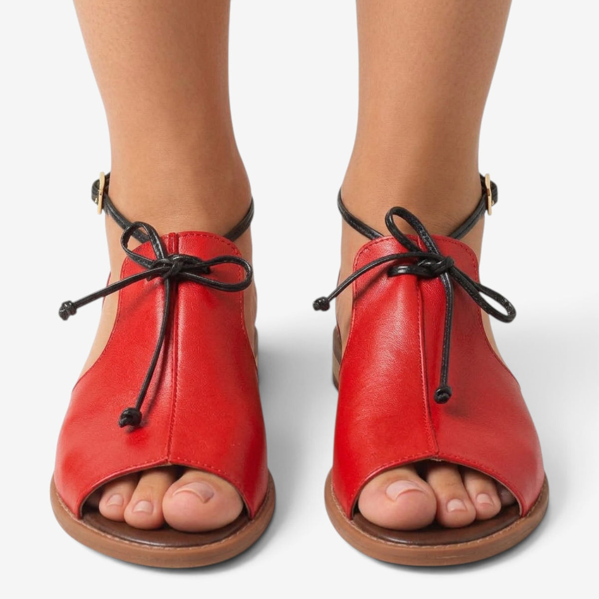 Sandalias Abiertas con Cordones para Mujer