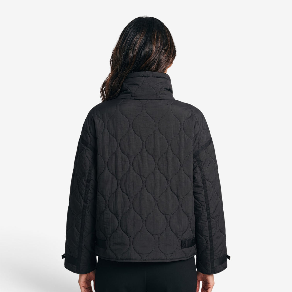 Chaqueta Acolchada con Cuello Alto para Mujer