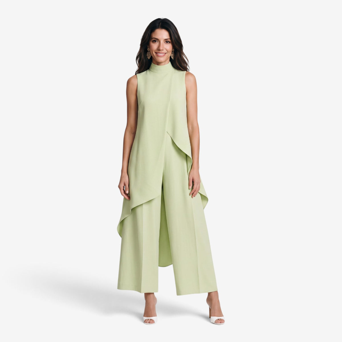 Conjunto Asimétrico con Pantalón Palazzo para Mujer