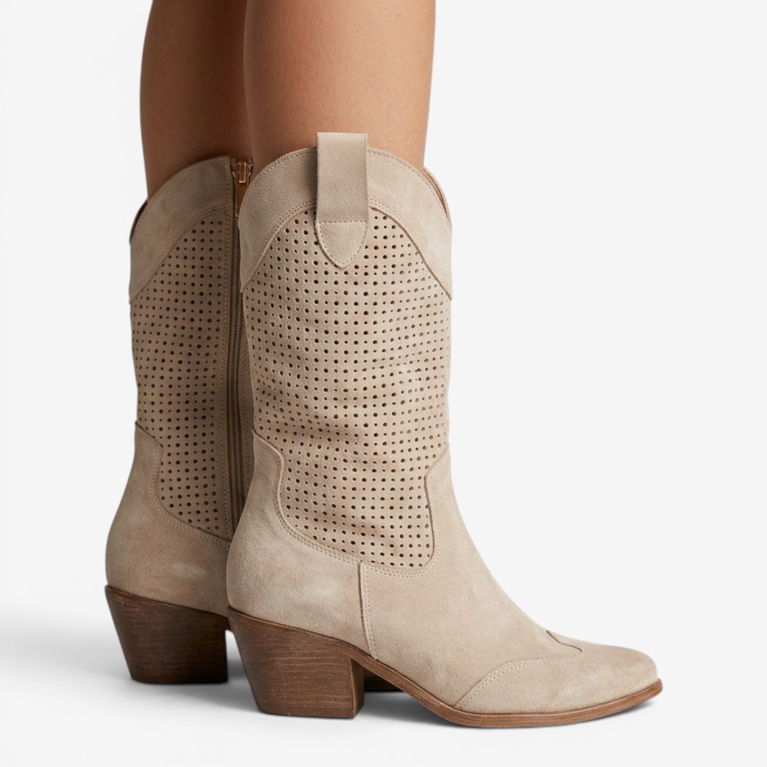 Botines de Ante con Tacón Medio
