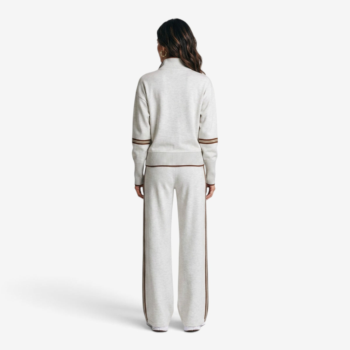 Conjunto Casual con Media Cremallera para Mujer