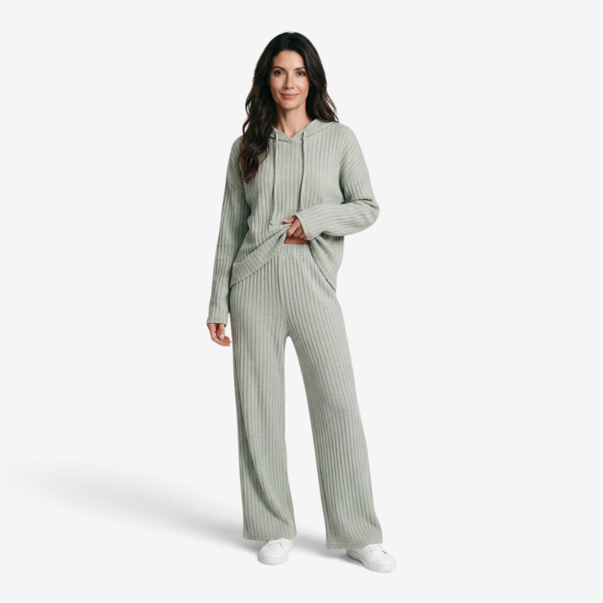 Conjunto de Punto Acanalado para Mujer