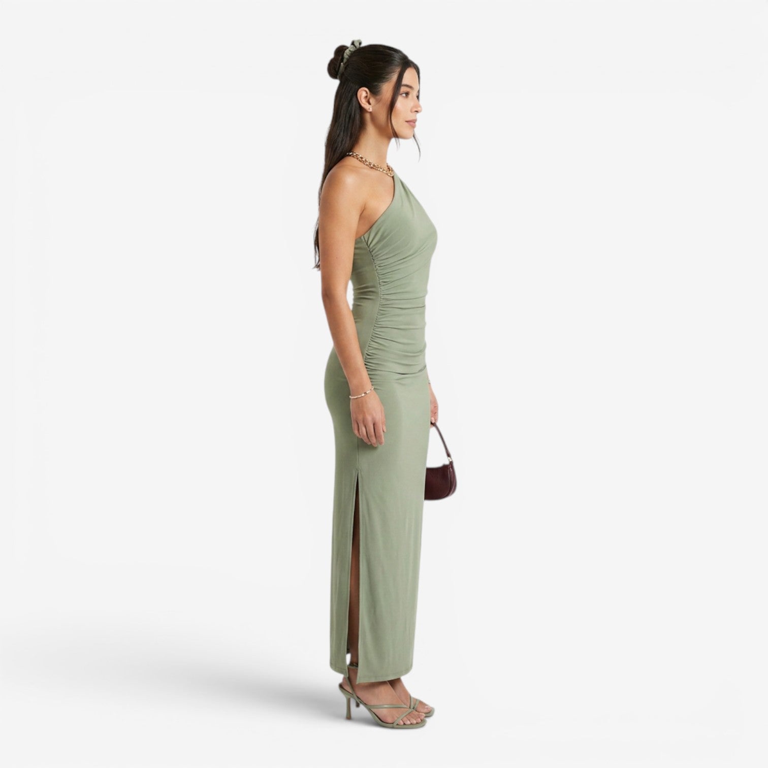 Vestido Largo de Un Hombro para Mujer