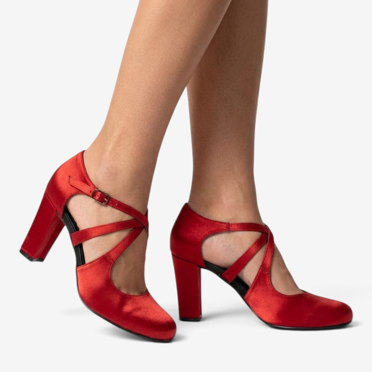 Zapatos de Tacón con Correas Cruzadas para Mujer