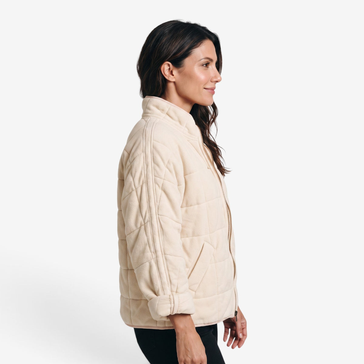 Chaqueta Acolchada con Cremallera para Mujer