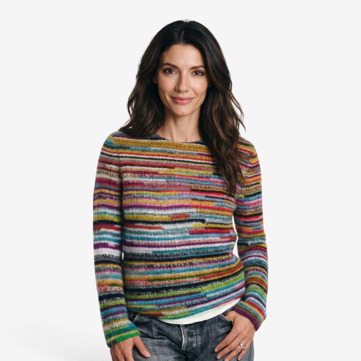 Jersey de Rayas Multicolor para Mujer