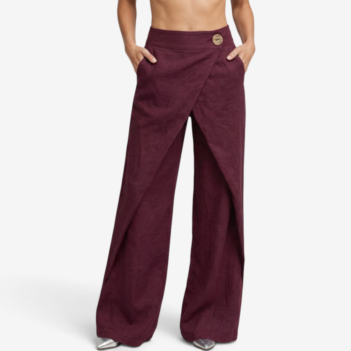 Pantalón Elegante de Pierna Recta para Mujer