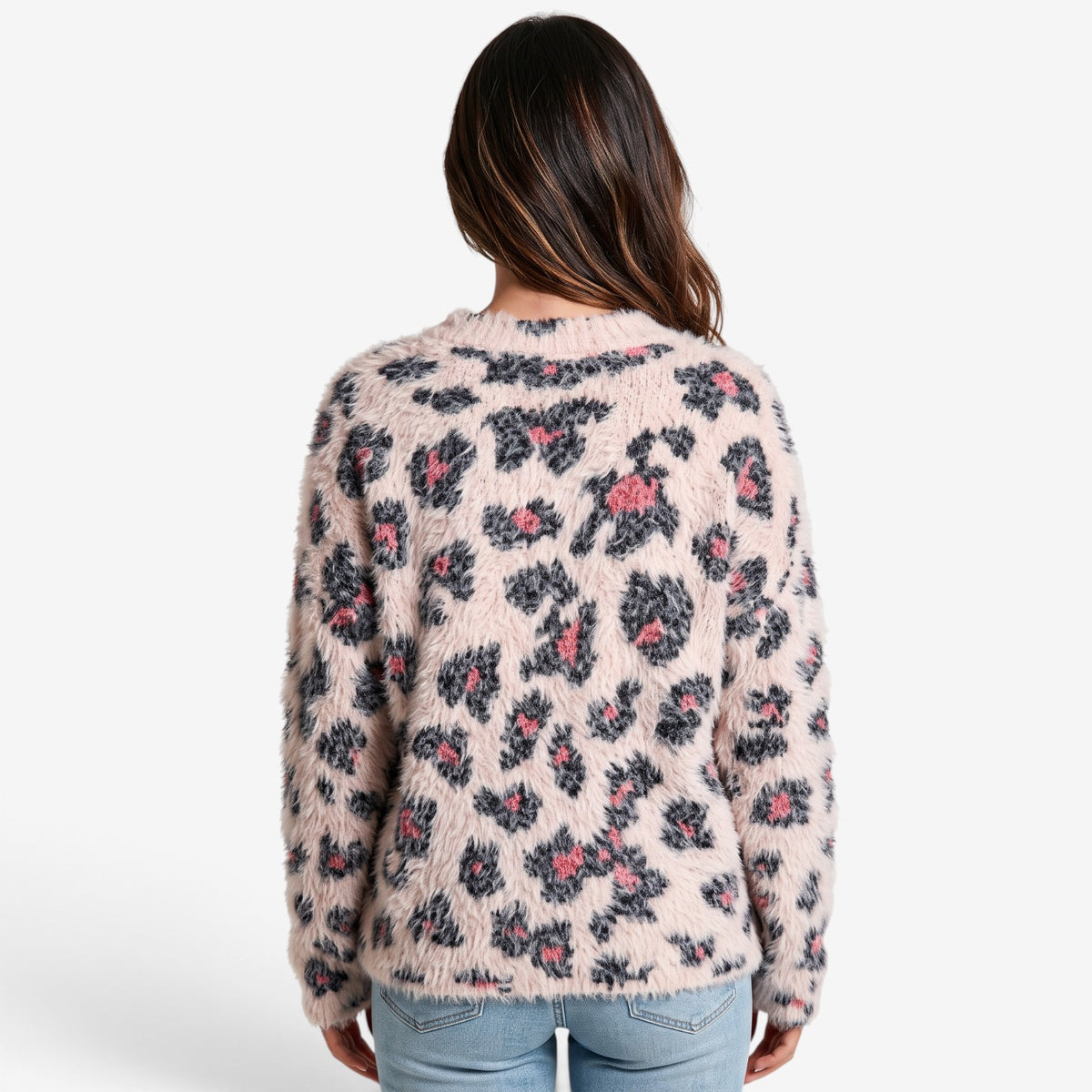 Jersey de Punto con Estampado Animal para Mujer