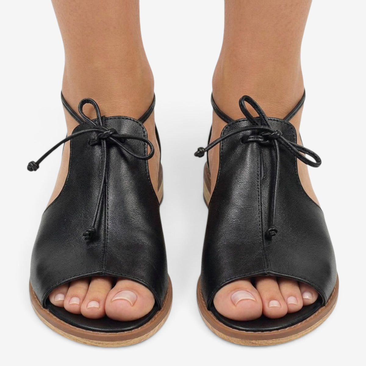 Sandalias Abiertas con Cordones para Mujer