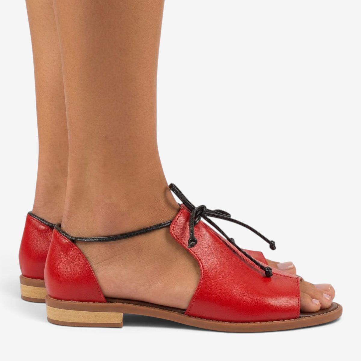 Sandalias Abiertas con Cordones para Mujer