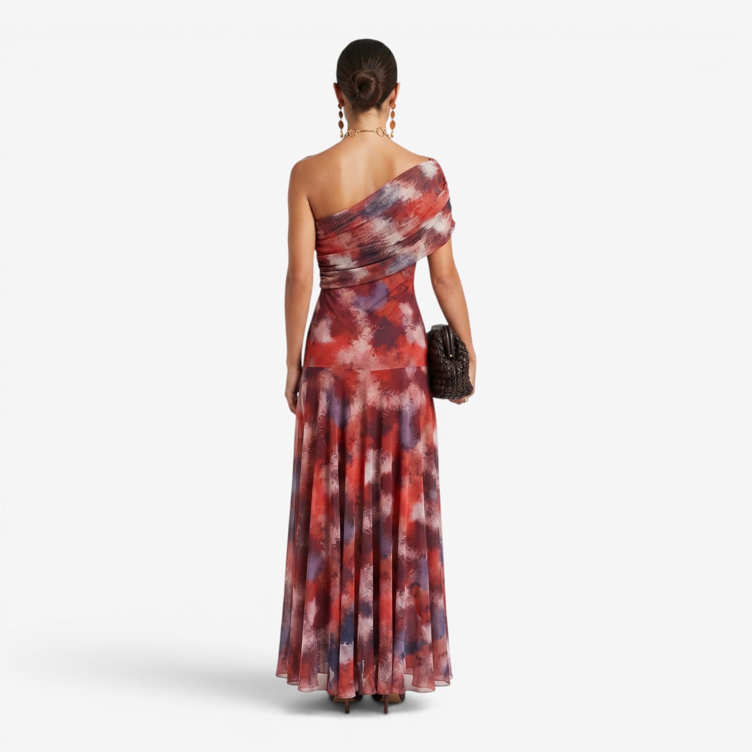 Vestido Floral de Cintura Alta para Mujer
