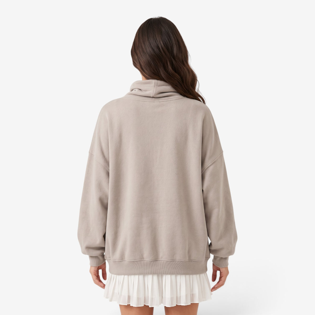 Sudadera Oversize con Cuello Alto para Mujer