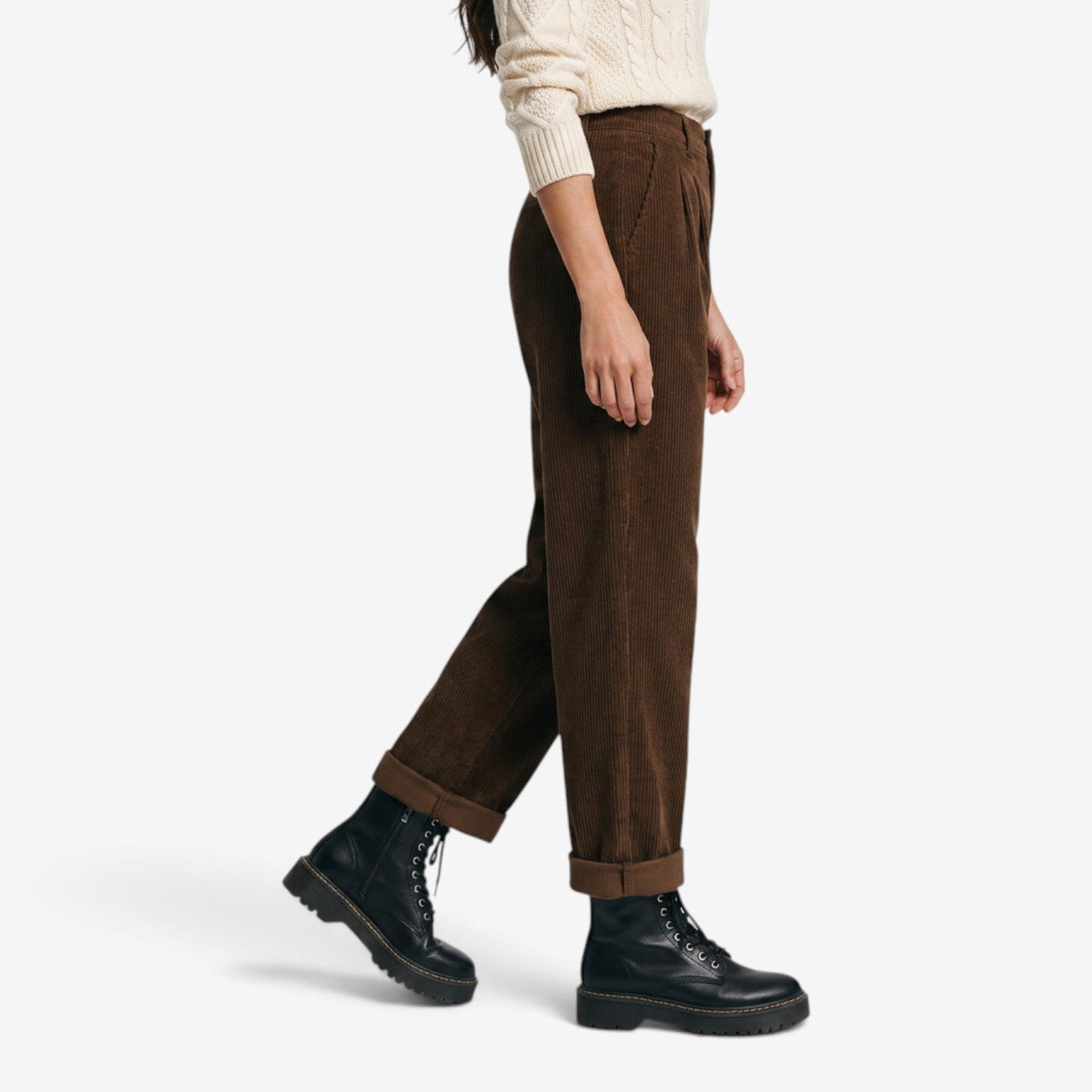 Pantalón de Pana de Pierna Ancha para Mujer