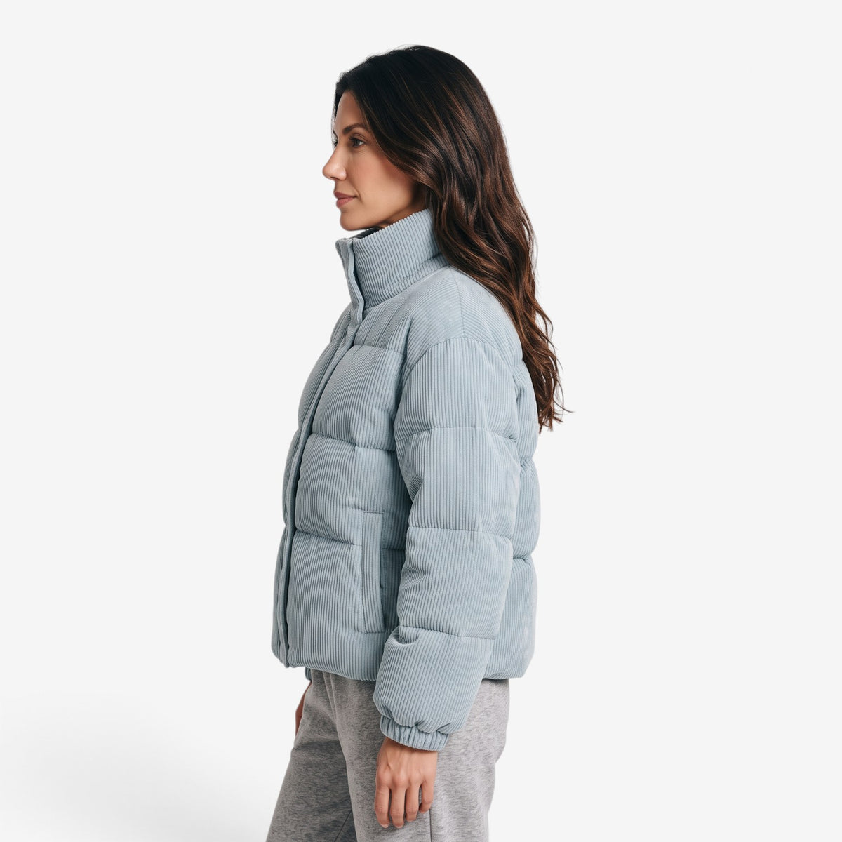 Chaqueta Acolchada de Pana para Mujer